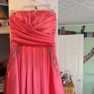 Prom dress peach color